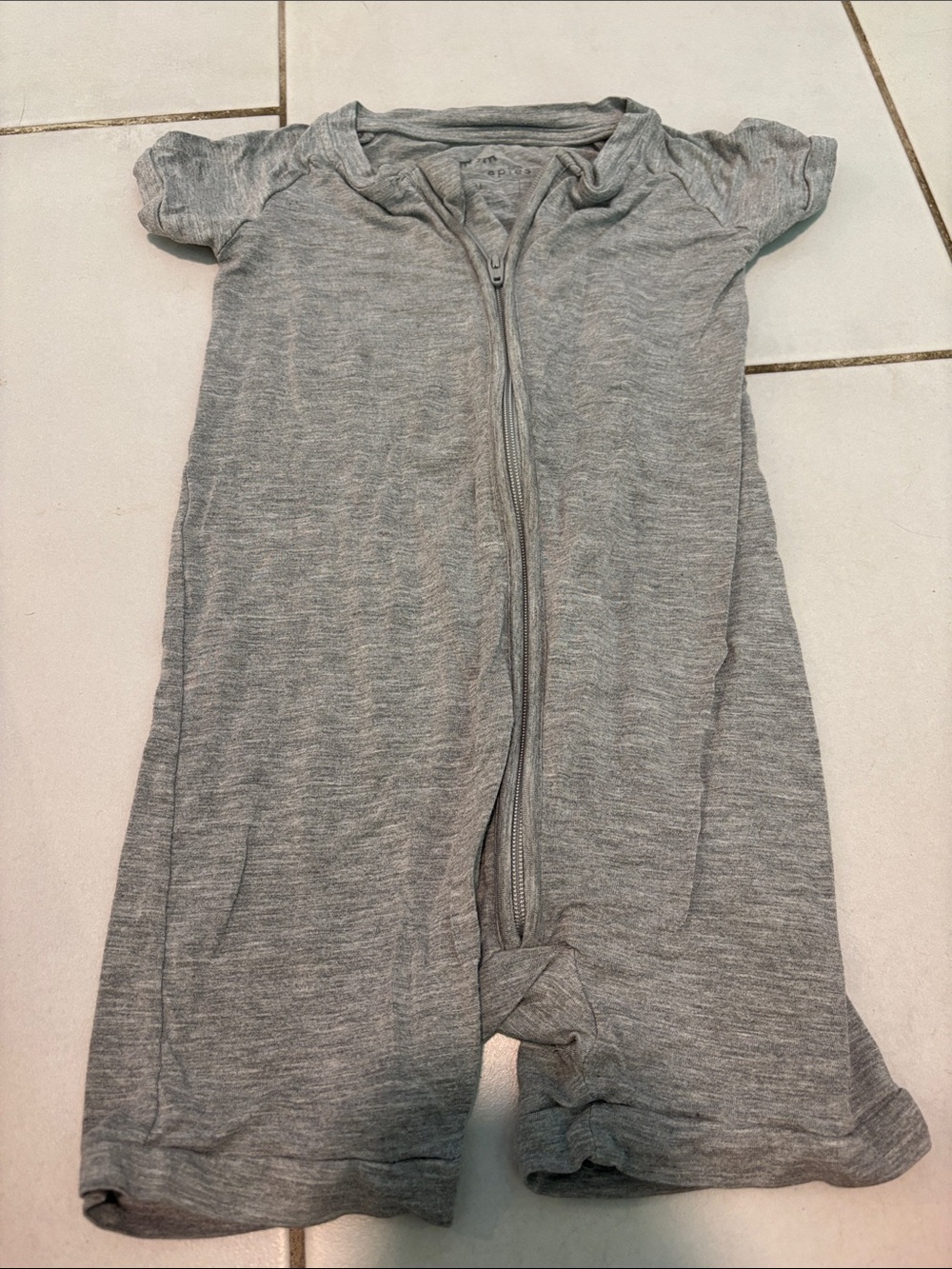 Little Sleepies Grey Romper
